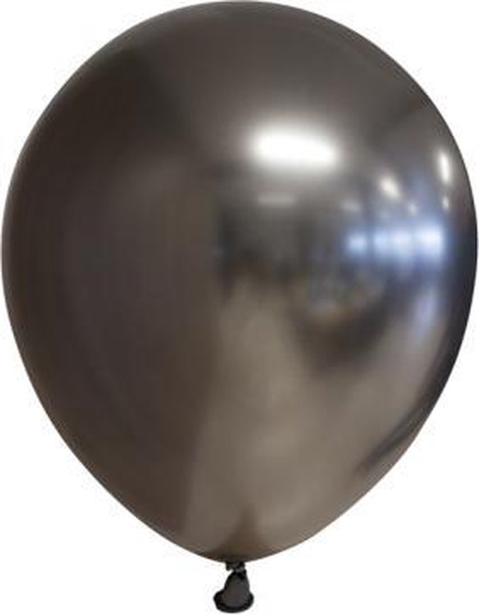 100 chrome kleine ballonnen grijs