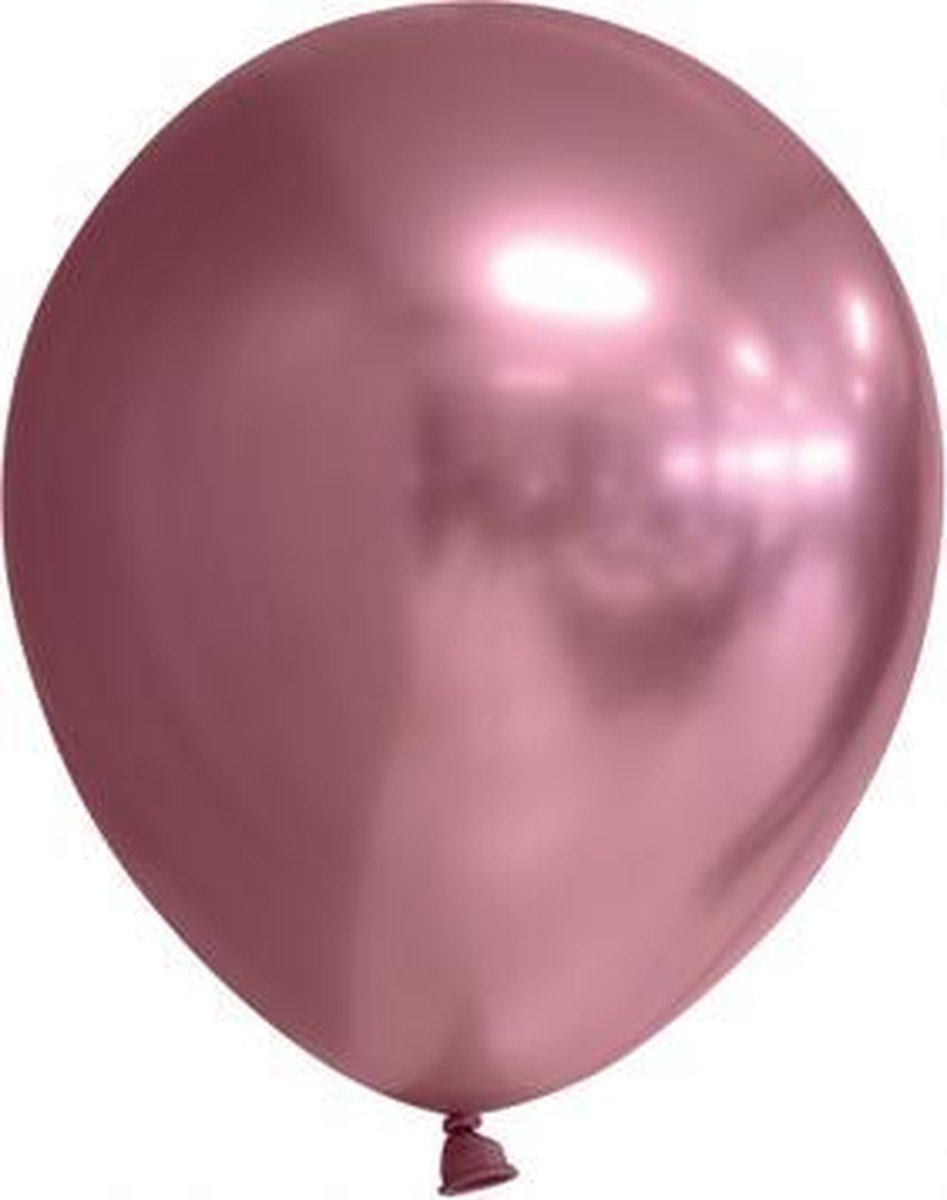 100 chrome kleine ballonnen roze