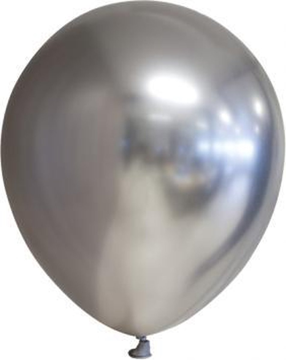 100 chrome kleine ballonnen zilver