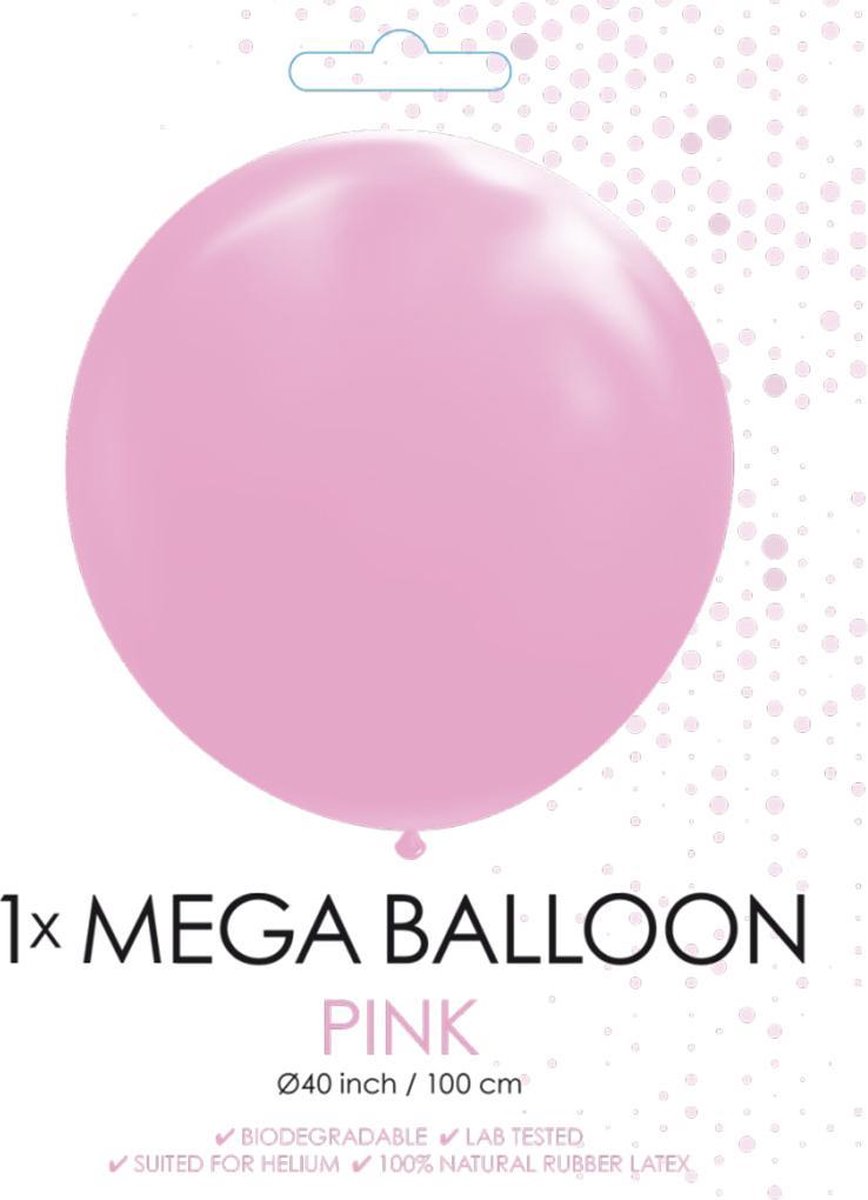 Mega latex ballon pink 1 meter Ø