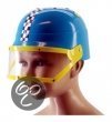 Racehelm luxe met scherm blauw