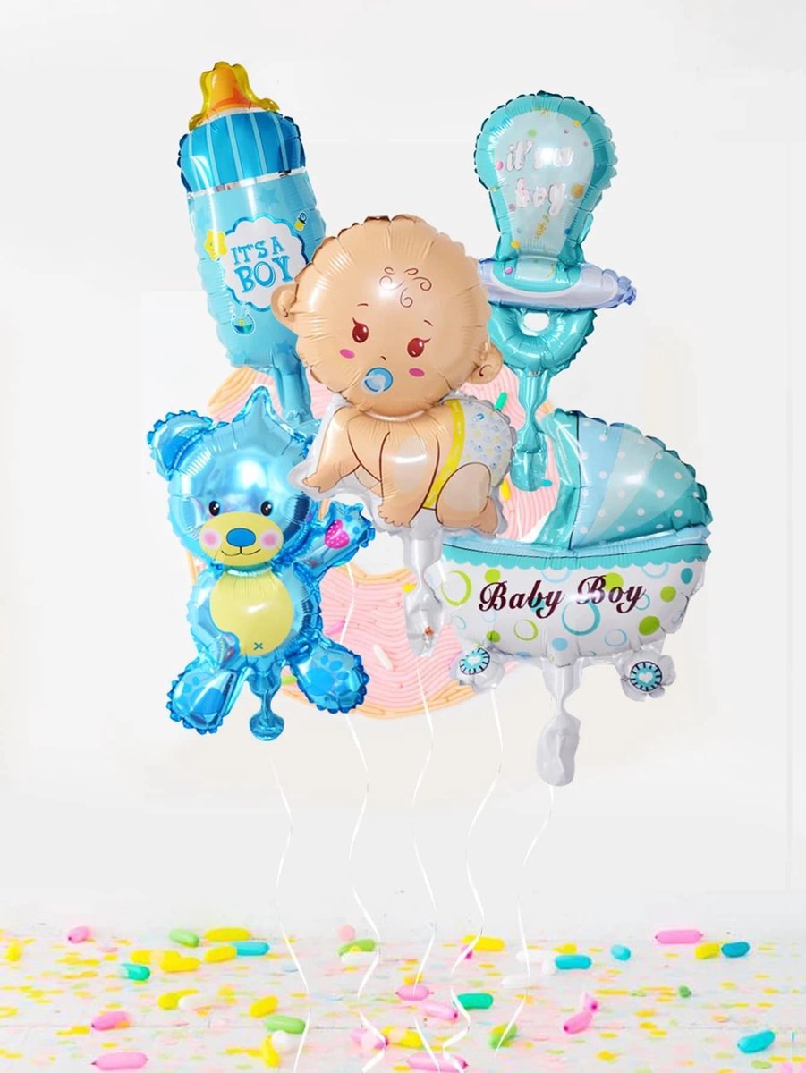 Ballonnen set - Baby - Zoon - Jongen - Blauw - Babyboy - 7-delig