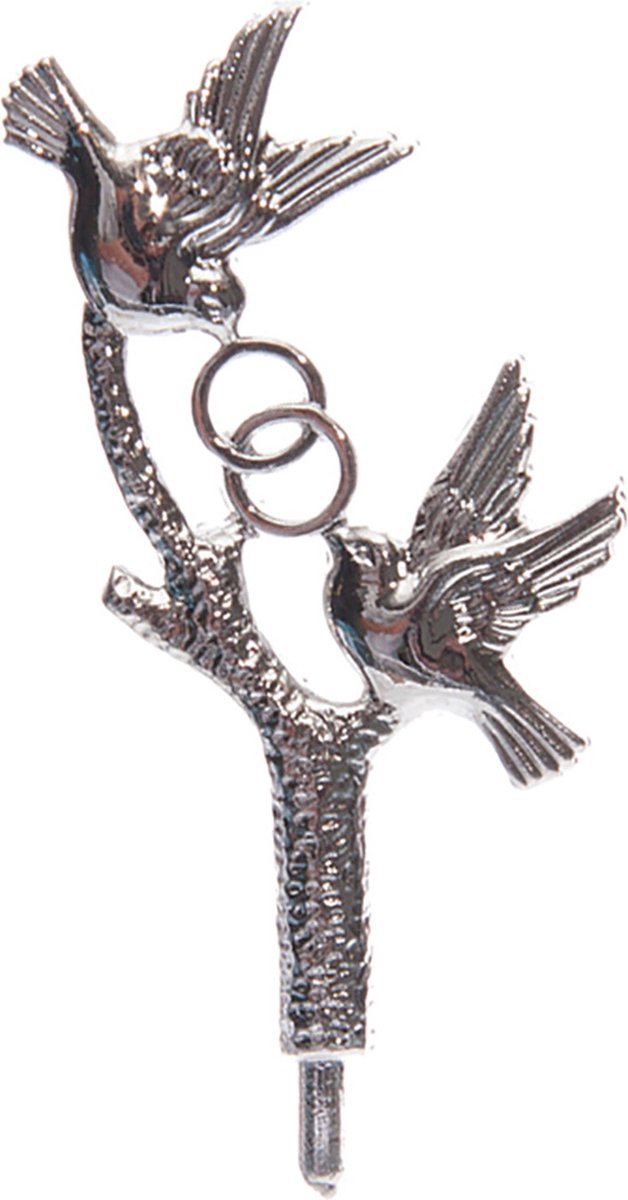 cupcake toppers duiven met ringen zilver 10 stuks herbruikbaar huwelijk