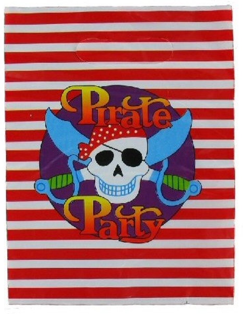 20 stuks verjaardagszakjes - traktatie zakjes Pirate party