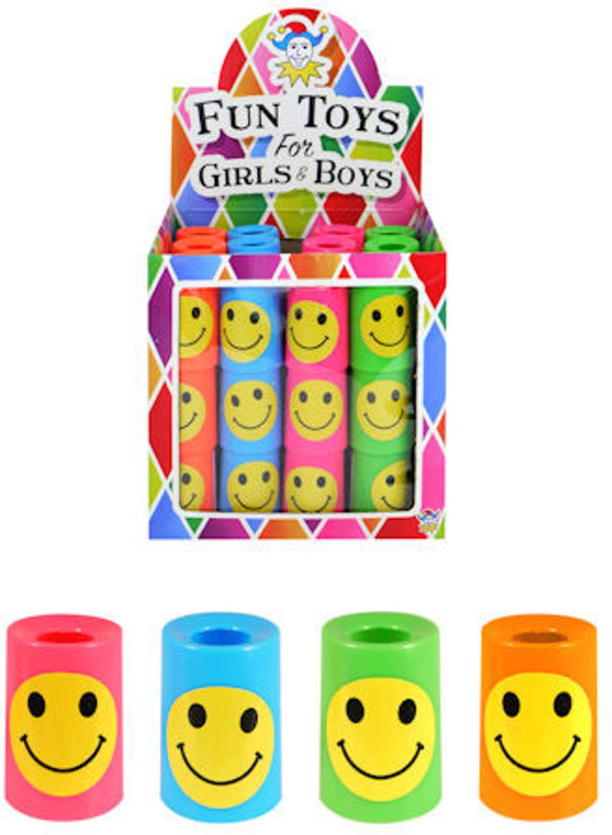 48 stuks grabbelton Smiley kaleidoscoop in display