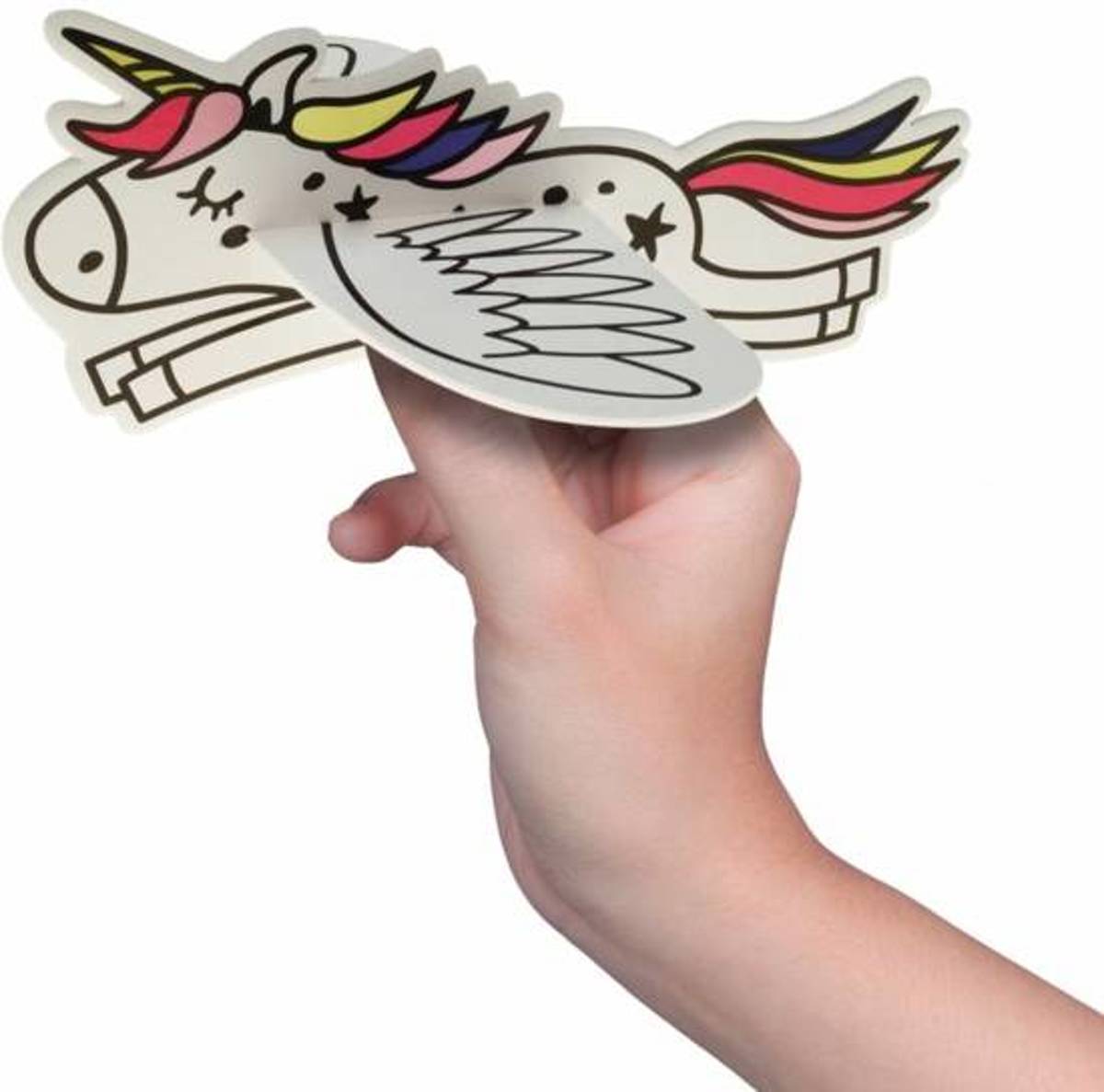 Foamvliegtuigjes vliegende eenhoorn - unicorn 8 stuks / uitdeelcadeautjes