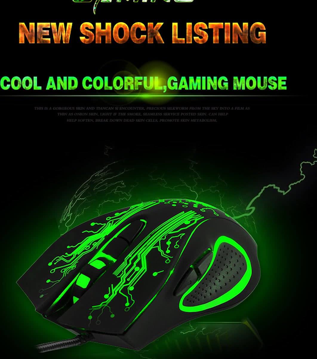 Gaming USB Optische light color mouse