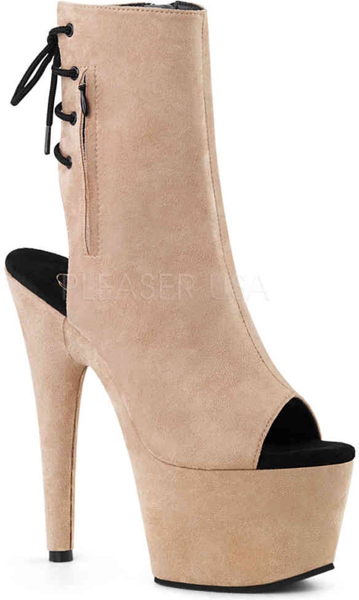 ADORE-1018FS (EU 35 = US 5) 7 Heel, 2 3/4 PF Open Toe/Heel Ankle Boot, Side Zip