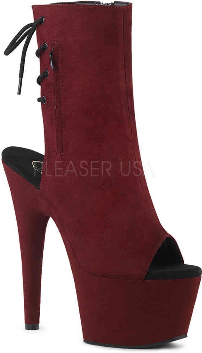 ADORE-1018FS (EU 36 = US 6) 7 Heel, 2 3/4 PF Open Toe/Heel Ankle Boot, Side Zip