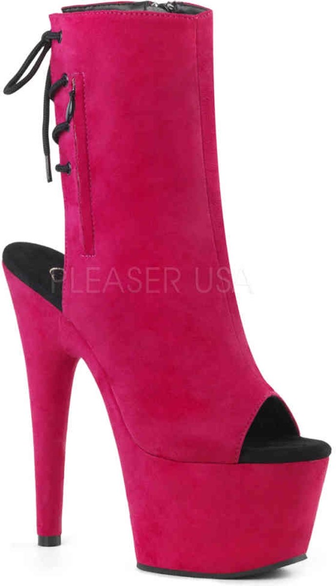 ADORE-1018FS (EU 38 = US 8) 7 Heel, 2 3/4 PF Open Toe/Heel Ankle Boot, Side Zip