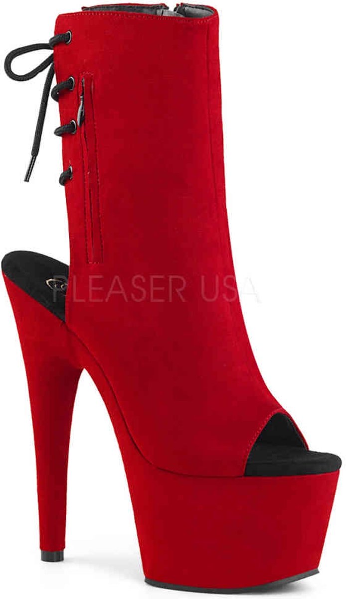 ADORE-1018FS (EU 39 = US 9) 7 Heel, 2 3/4 PF Open Toe/Heel Ankle Boot, Side Zip