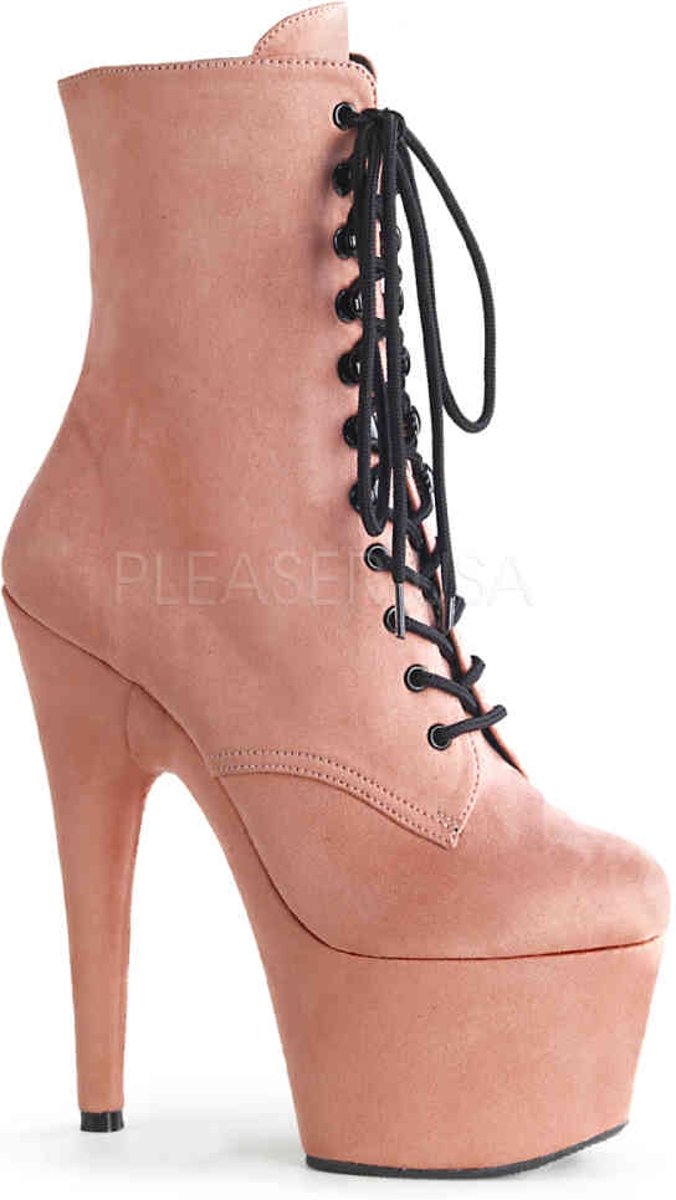 ADORE-1020FS (EU 35 = US 5) 7 Heel, 2 3/4 PF Lace-Up Ankle Boot, Side Zip