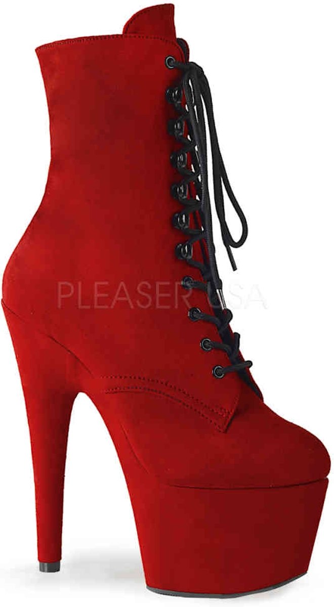 ADORE-1020FS (EU 36 = US 6) 7 Heel, 2 3/4 PF Lace-Up Ankle Boot, Side Zip