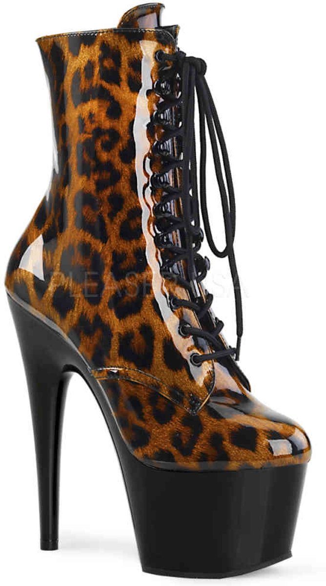 ADORE-1020LP (EU 36 = US 6) 7 Heel, 2 3/4 PF Lace-Up Front Ankle Boot, Side Zip