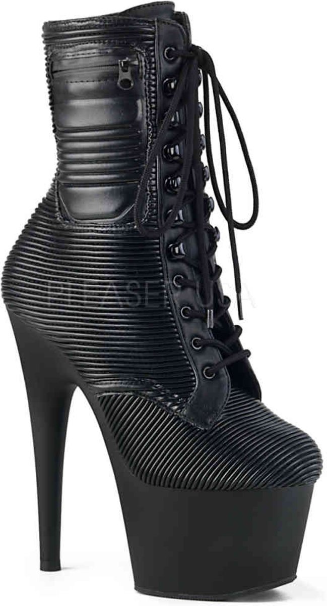 ADORE-1020PK (EU 37 = US 7) 7 Heel, 2 3/4 PF Lace-Up Front Ankle Boot, Side Zip