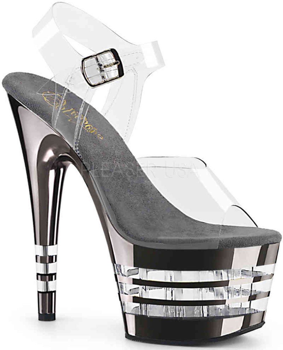 ADORE-708CHLN (EU 36 = US 6) 7 Heel, 2 3/4 Lined PF Ankle Strap Sandal