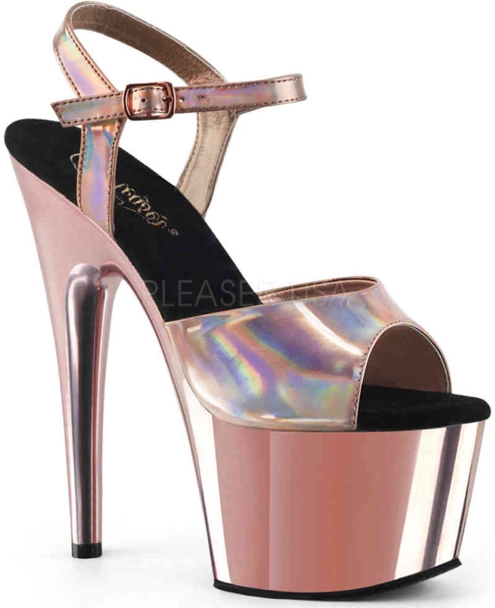 ADORE-709HGCH (EU 37 = US 7) 7 Heel, 2 3/4 PF Ankle Strap Sandal