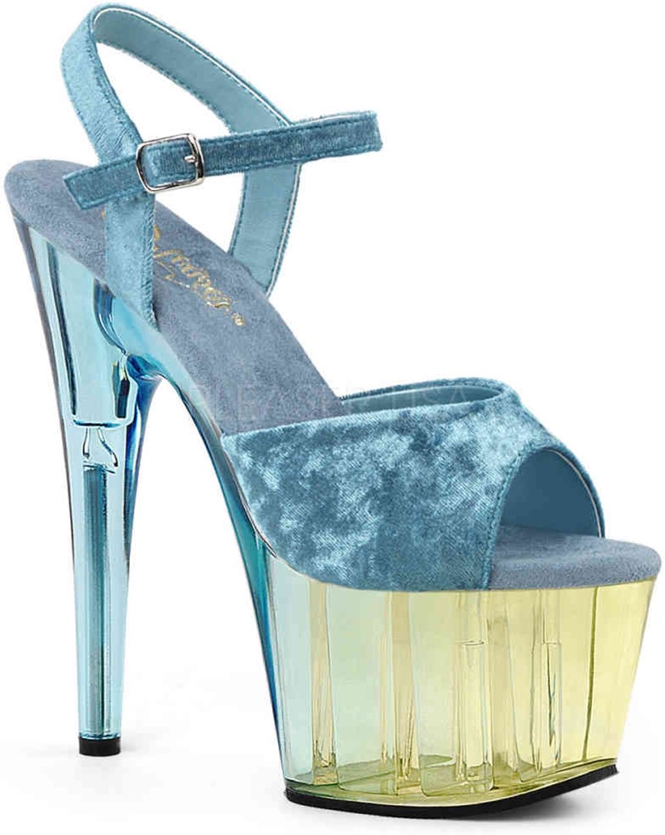 ADORE-709MCT (EU 35 = US 5) 7 Heel, 2 3/4 Tinted Platform Ankle Strap Sandal