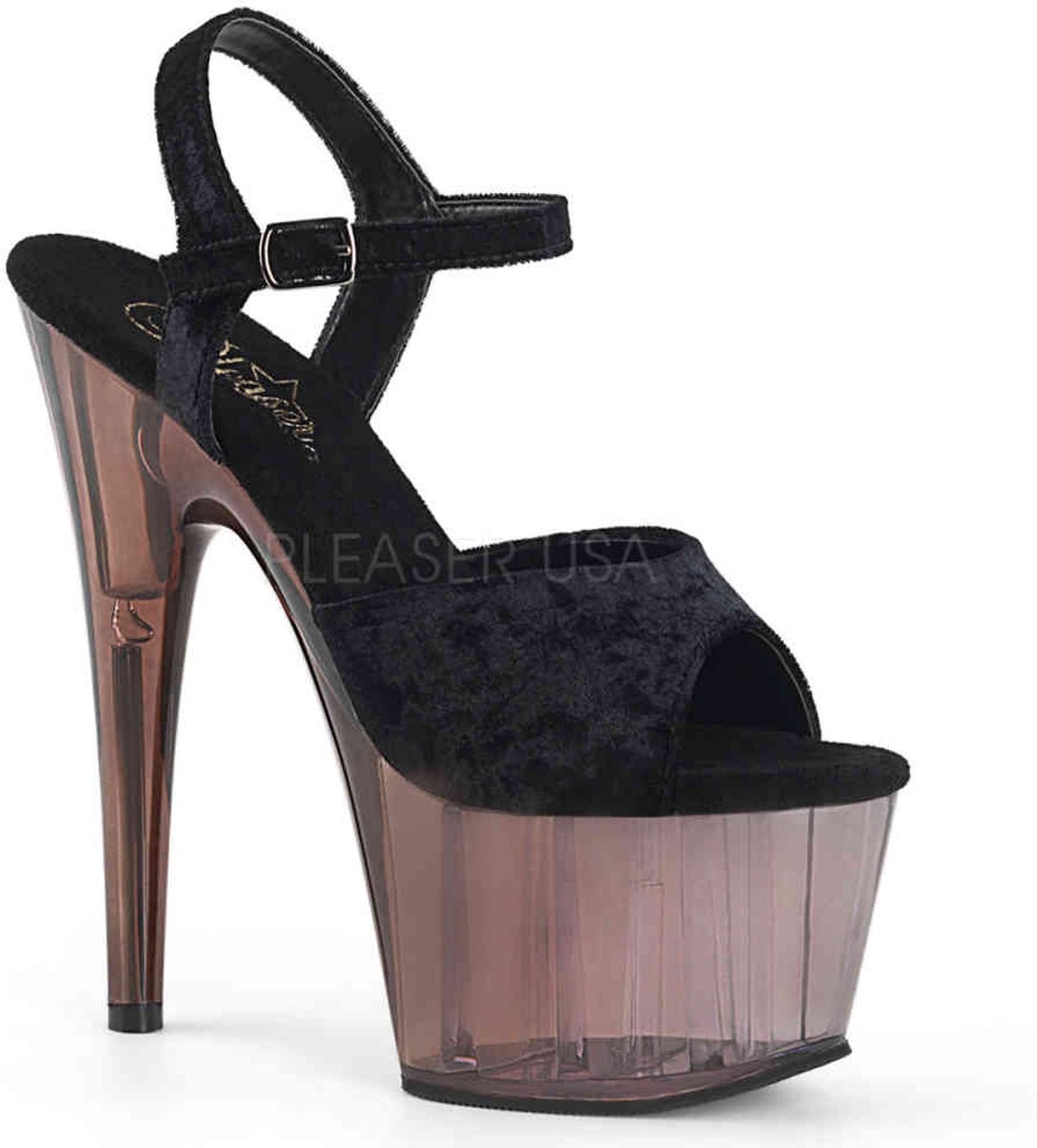 ADORE-709MCT (EU 37 = US 7) 7 Heel, 2 3/4 Tinted Platform Ankle Strap Sandal