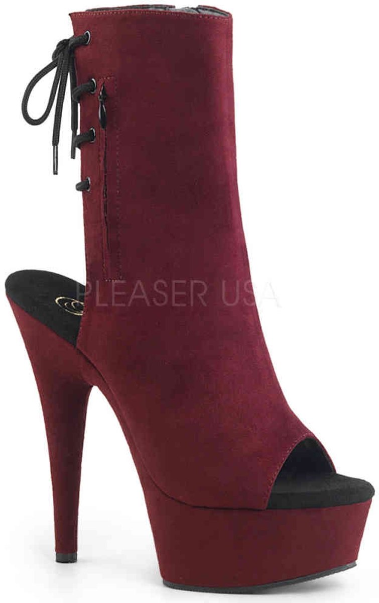 DELIGHT-1018FS (EU 37 = US 7) 6 Heel, 1 3/4 PF Open Toe/Heel Ankle Boot, Side Zip