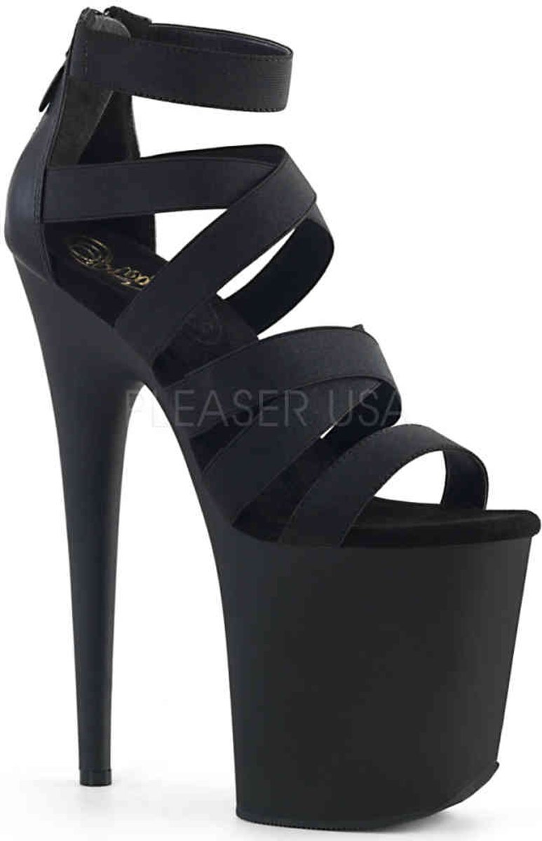 FLAMINGO-809 (EU 37 = US 7) 8 Heel, 4 PF Ankle Strap Sandal