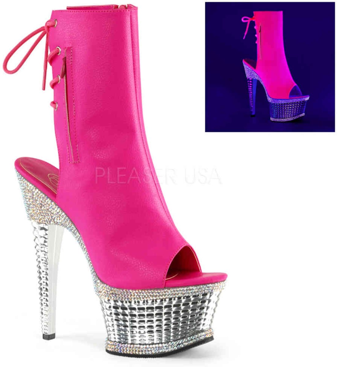 FLAMINGO-809T (EU 35 = US 5) 8 Heel, 4 Frosted PF Ankle Strap Sandal