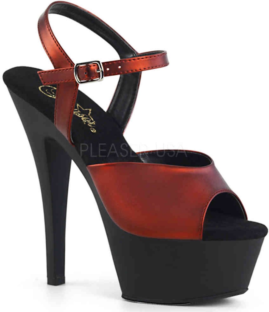 KISS-208N-CRHM (EU 35 = US 5) 6 Heel, 1 3/4 PF Crosshatch Ankle Strap Sandal