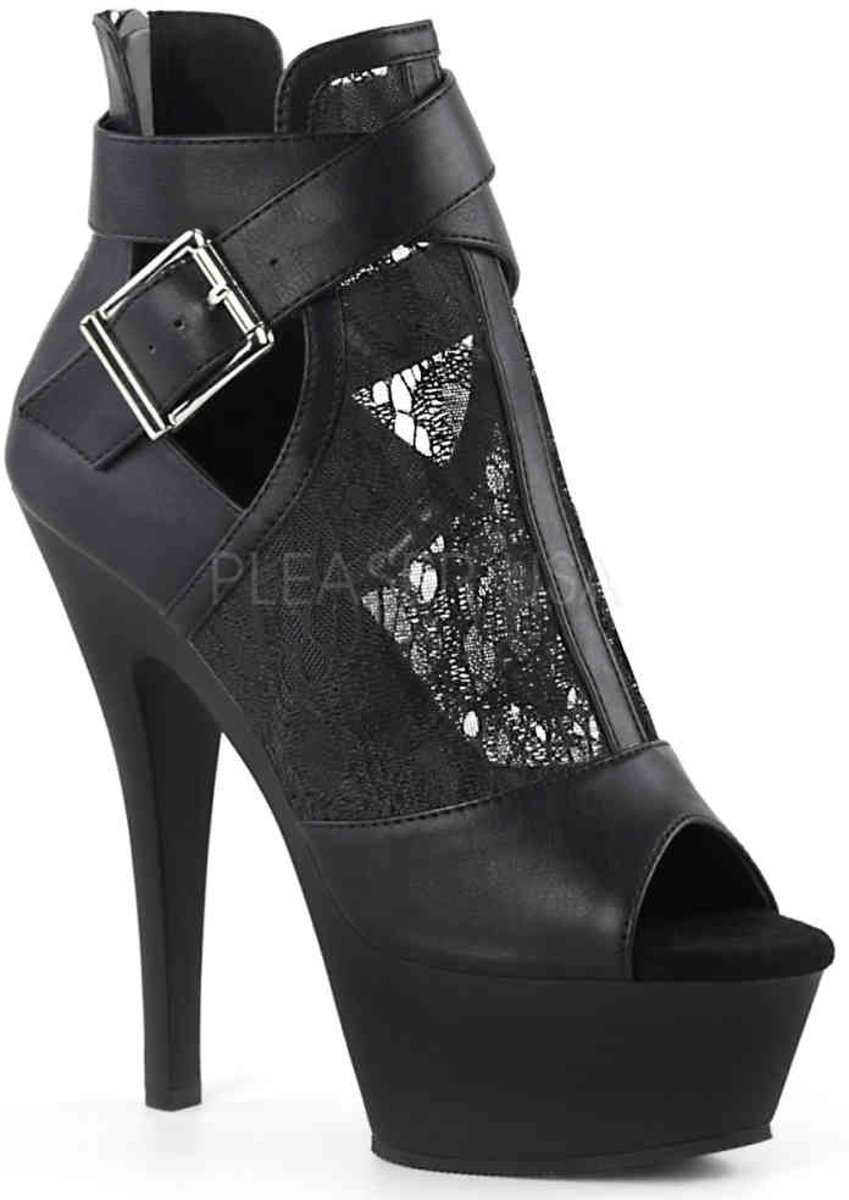 KISS-209BHG (EU 38 = US 8) 6 Heel, 1 3/4 PF Ankle Strap Sandal w/ Brushed Holo