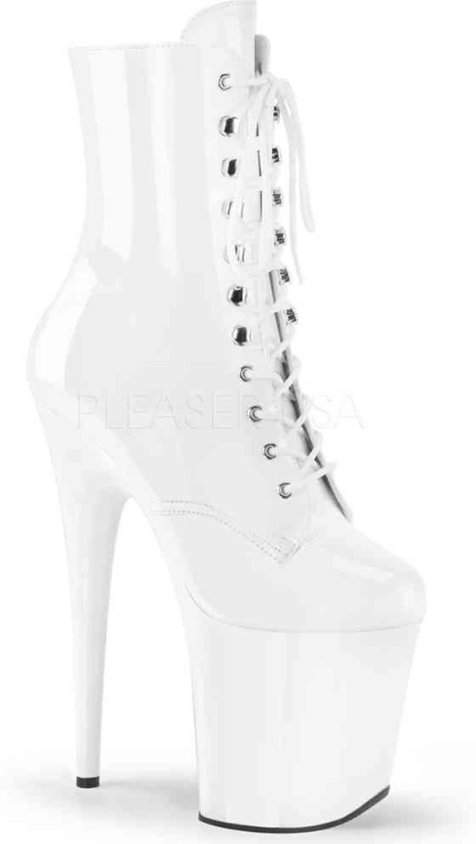 Pleaser Enkellaars -37 Shoes- FLAMINGO-1020 Wit