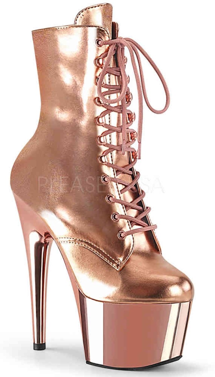 Pleaser Enkellaars -38 Shoes- ADORE-1020 Roze