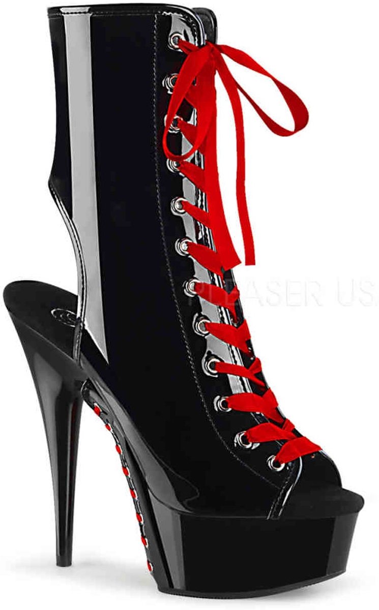 Pleaser Enkellaars -38 Shoes- DELIGHT-1016FH Zwart