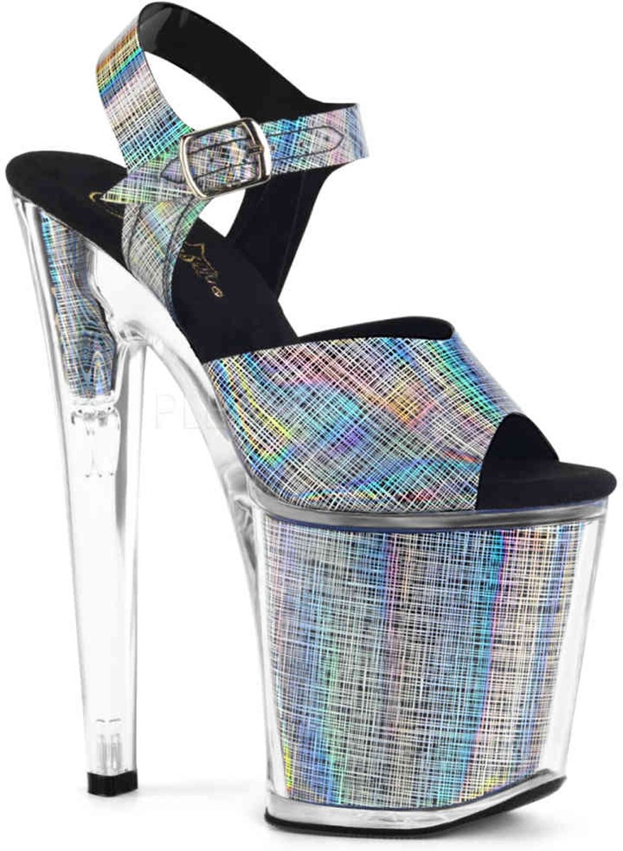 XTREME-808N-CRHM (EU 36 = US 6) 8 Heel, 4 PF Crosshatch Ankle Strap Sandal