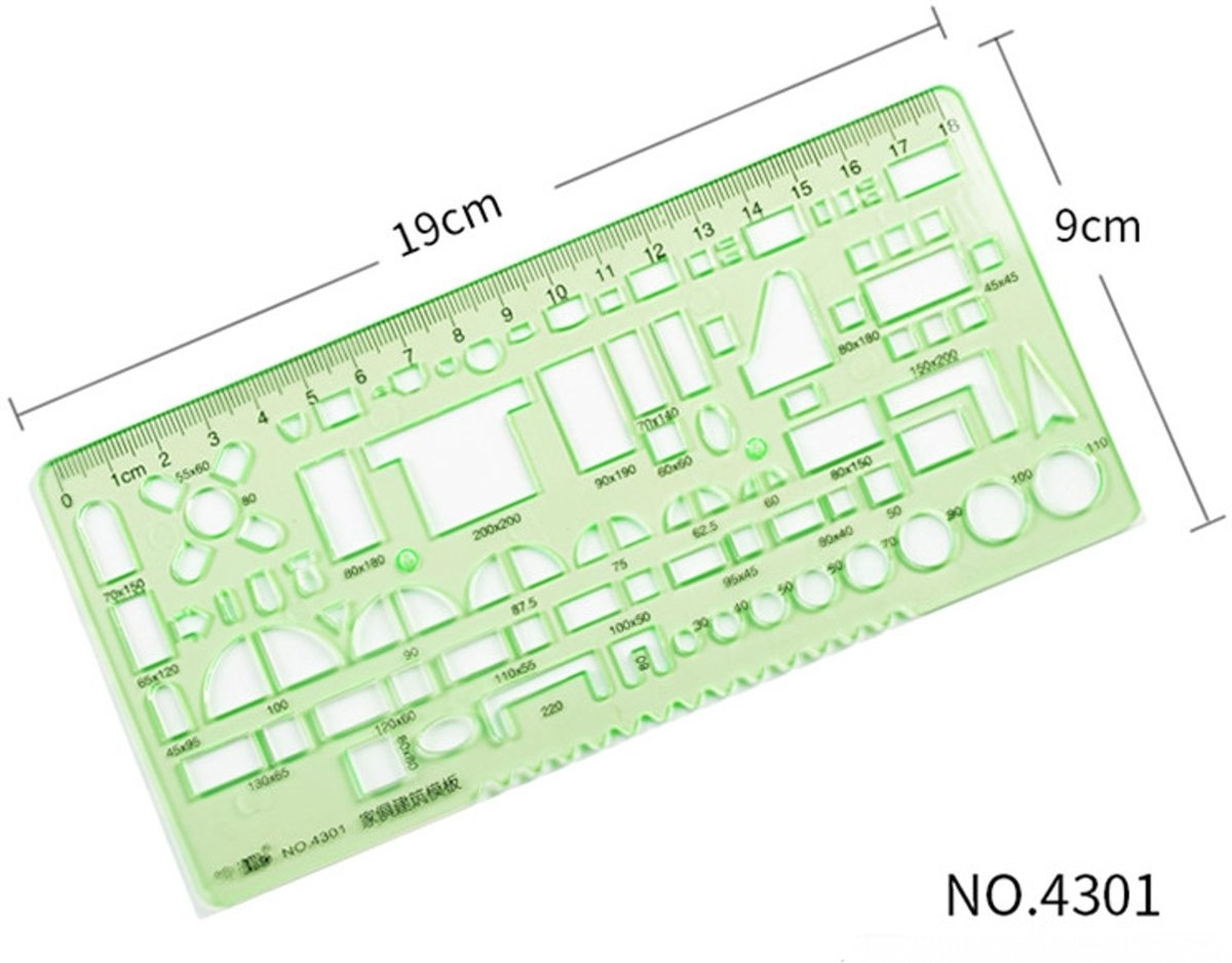 Architect Furniture Sjabloon No. 4301 verpakt in een Zipperbag