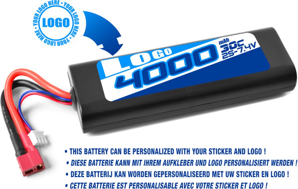 Private Label - Power Racing 30C - 4000Mah - 2S - 7,4V - T-Plug - Hard Case