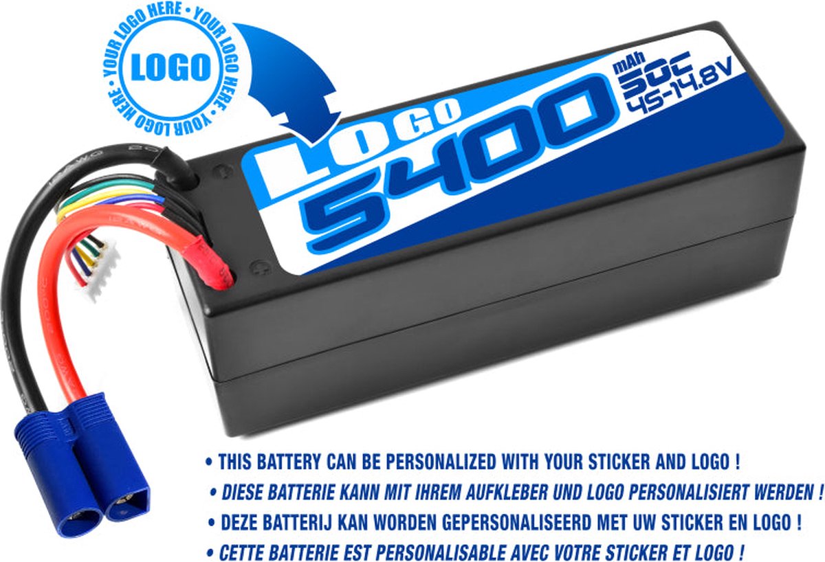 Private Label - Power Racing 50C - 5400Mah - 4S - 14,8V - EC-5 - Hard Case