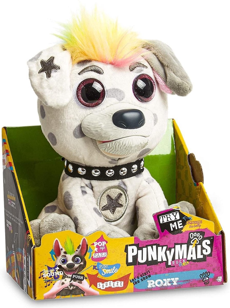 Punkymals Roxy - interactief hondje - Bruin - 24 cm