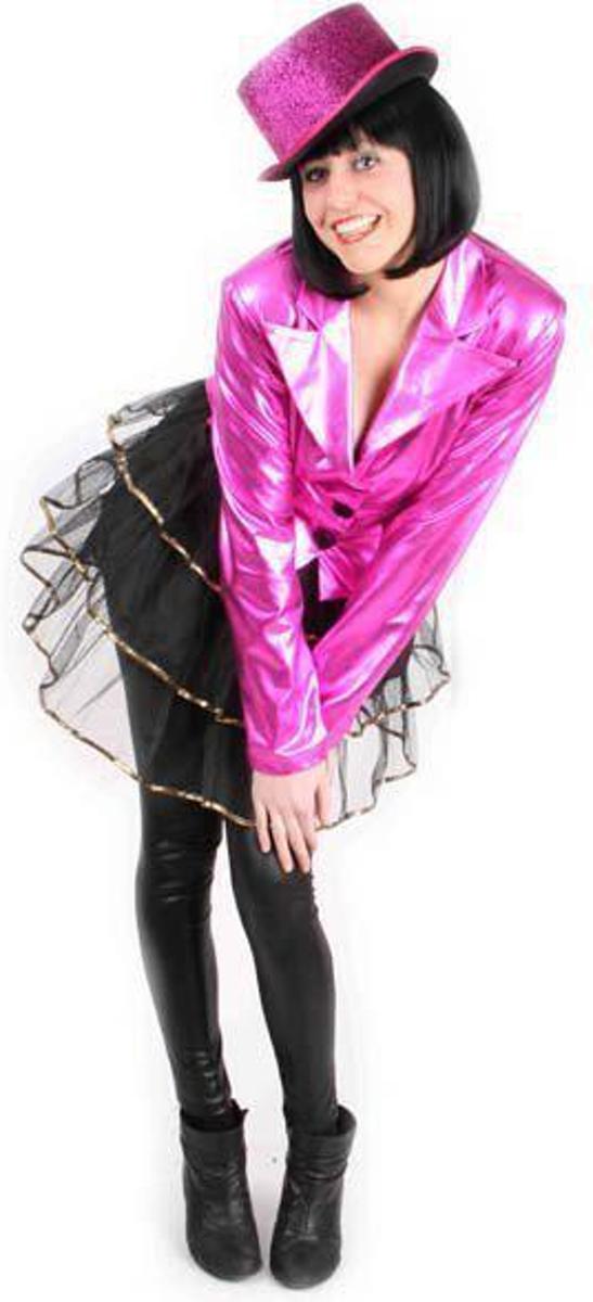 Taille jasje metallic roze