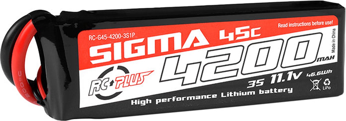 RC Plus - Li-Po Batterypack - Sigma 45C - 4200 mAh - 3S1P - 11.1V - XT-60