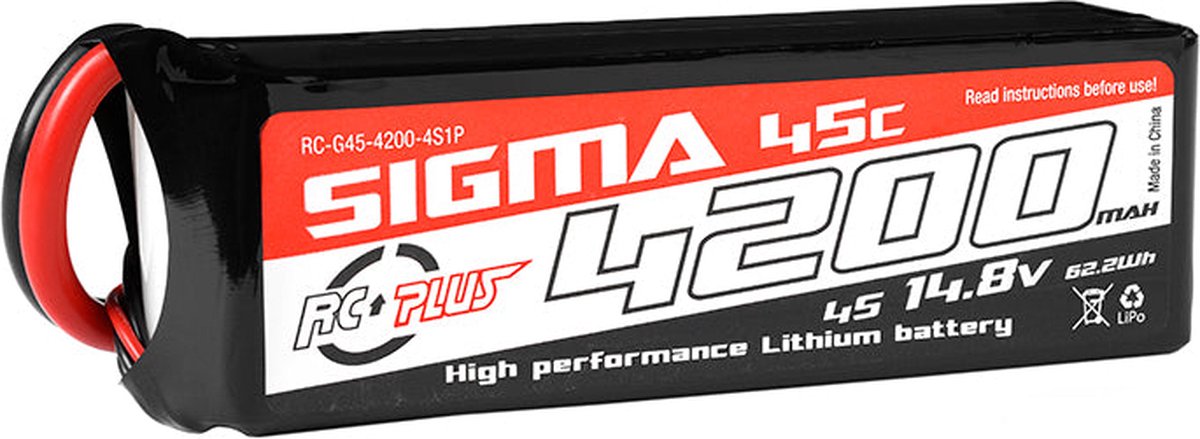 RC Plus - Li-Po Batterypack - Sigma 45C - 4200 mAh - 4S1P - 14.8V - XT-60