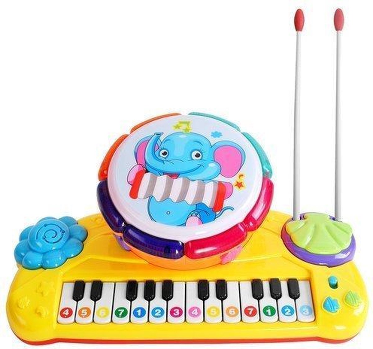 Keyboard en drum in 1 - Leerzaam - Eerste muziek - Muziek maken kinderen