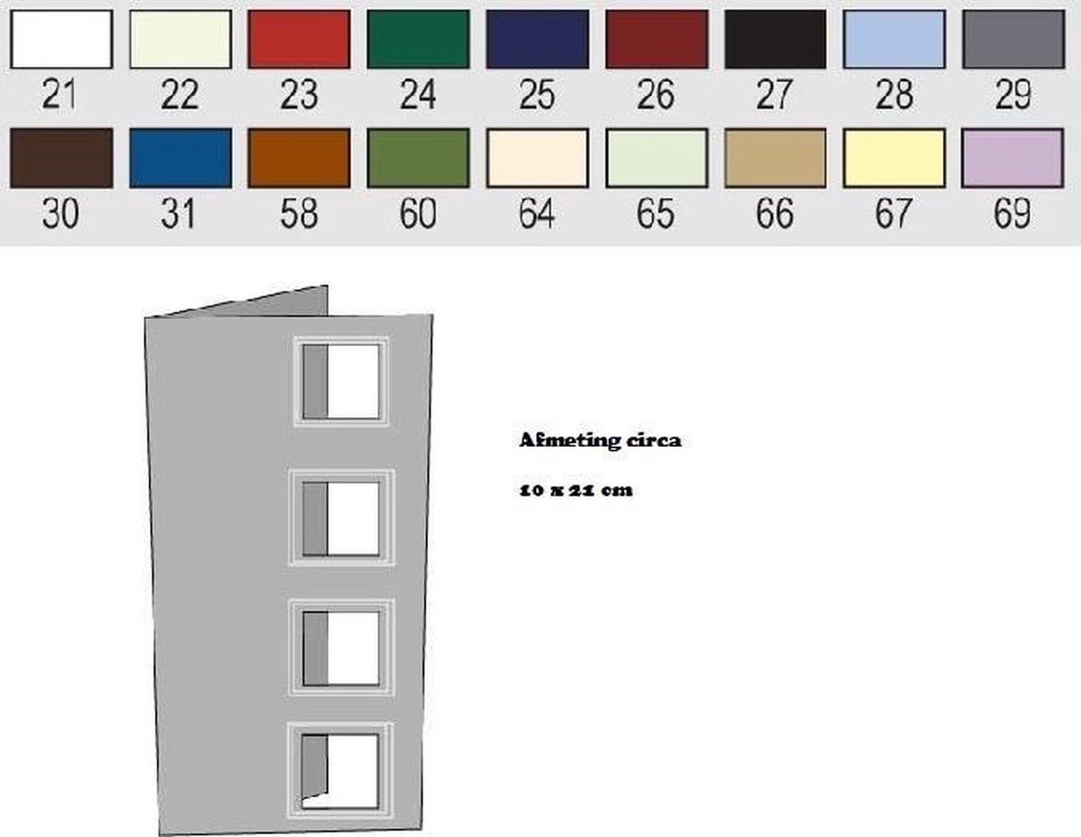 Romak - Kabinetkaarten quatro venster met enveloppen