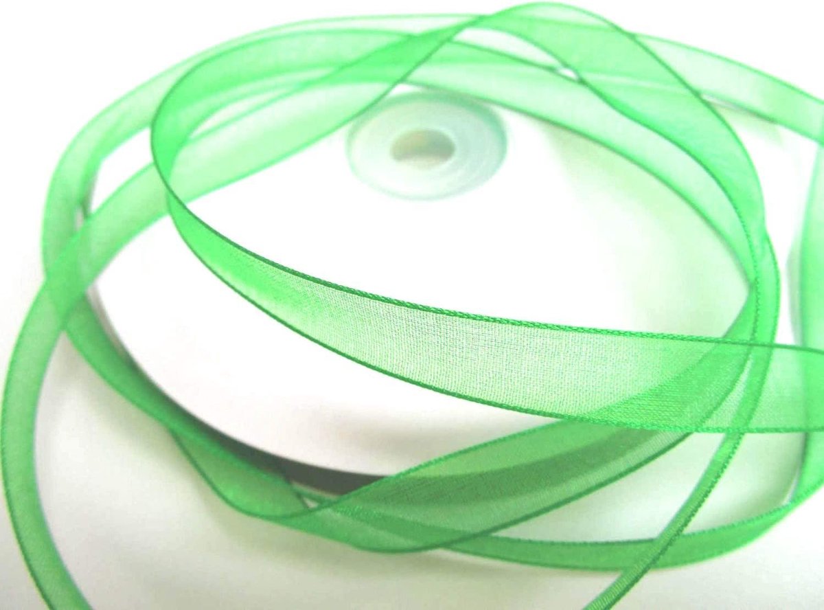 Romak organza lint kerstgroen 6mm x 5m