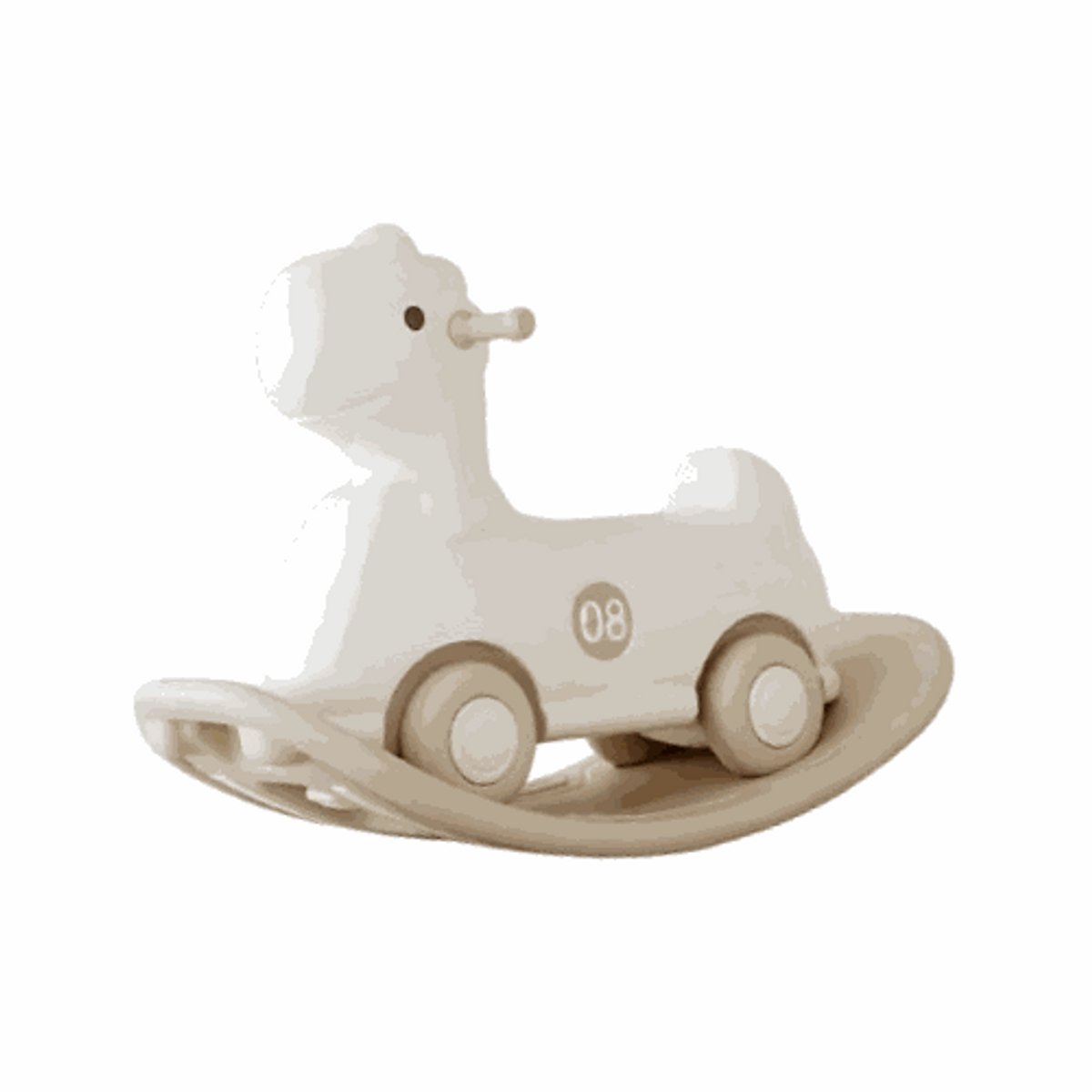 Hobbeldier Loopwagen Basic Beige/Créme voor binnen en buiten