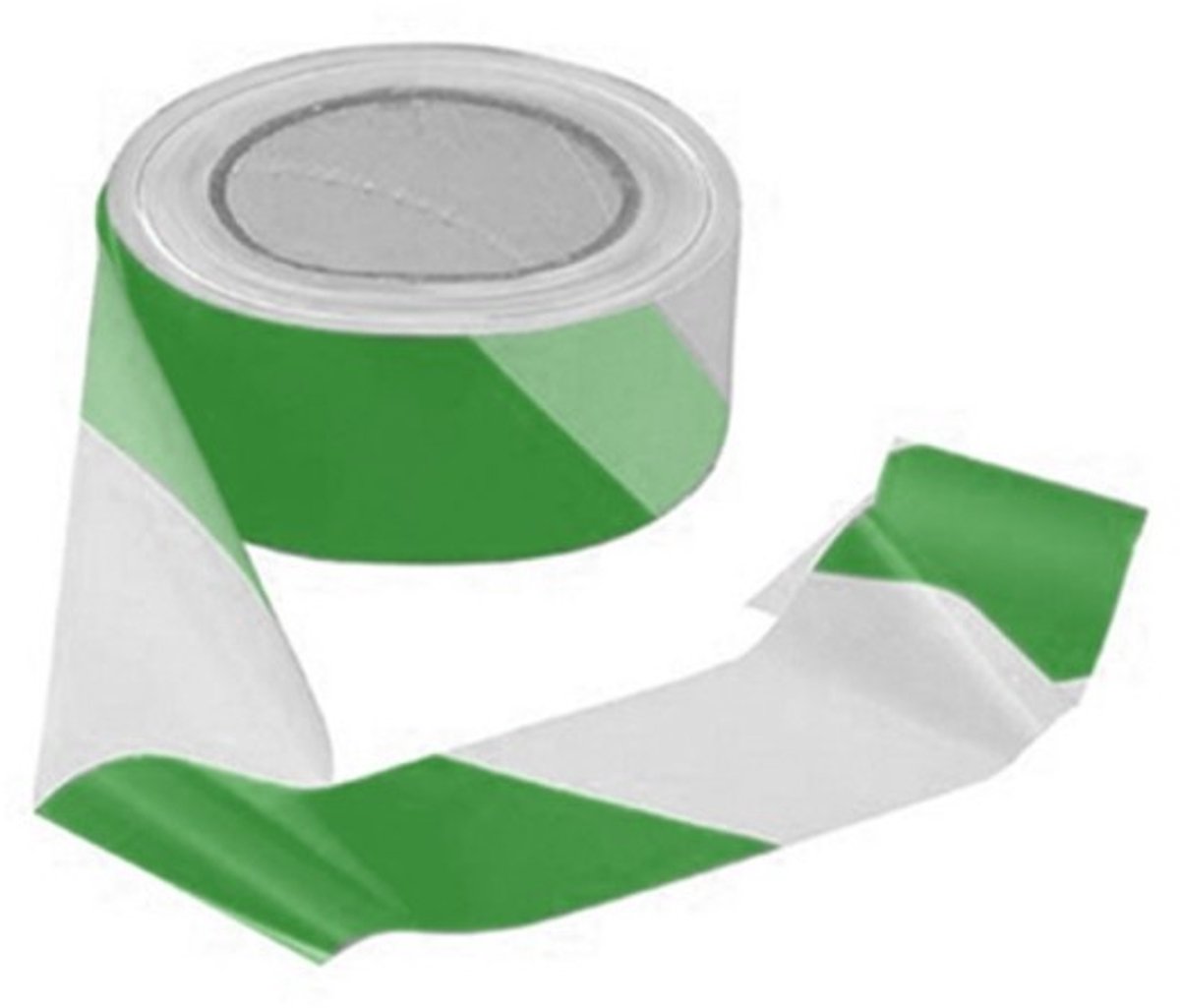 Signalisatietape - 1 zijde - 100m - groen/wit