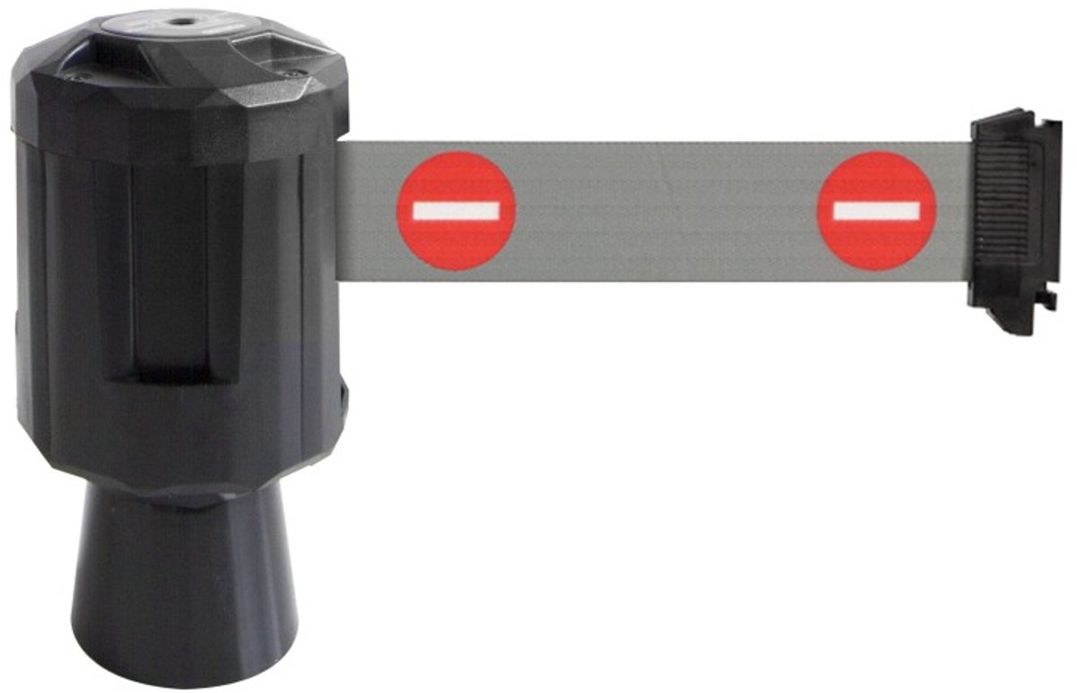 Verlengbare riem voor bouwkegel met universele kegadapter - 4m/50mm grijs