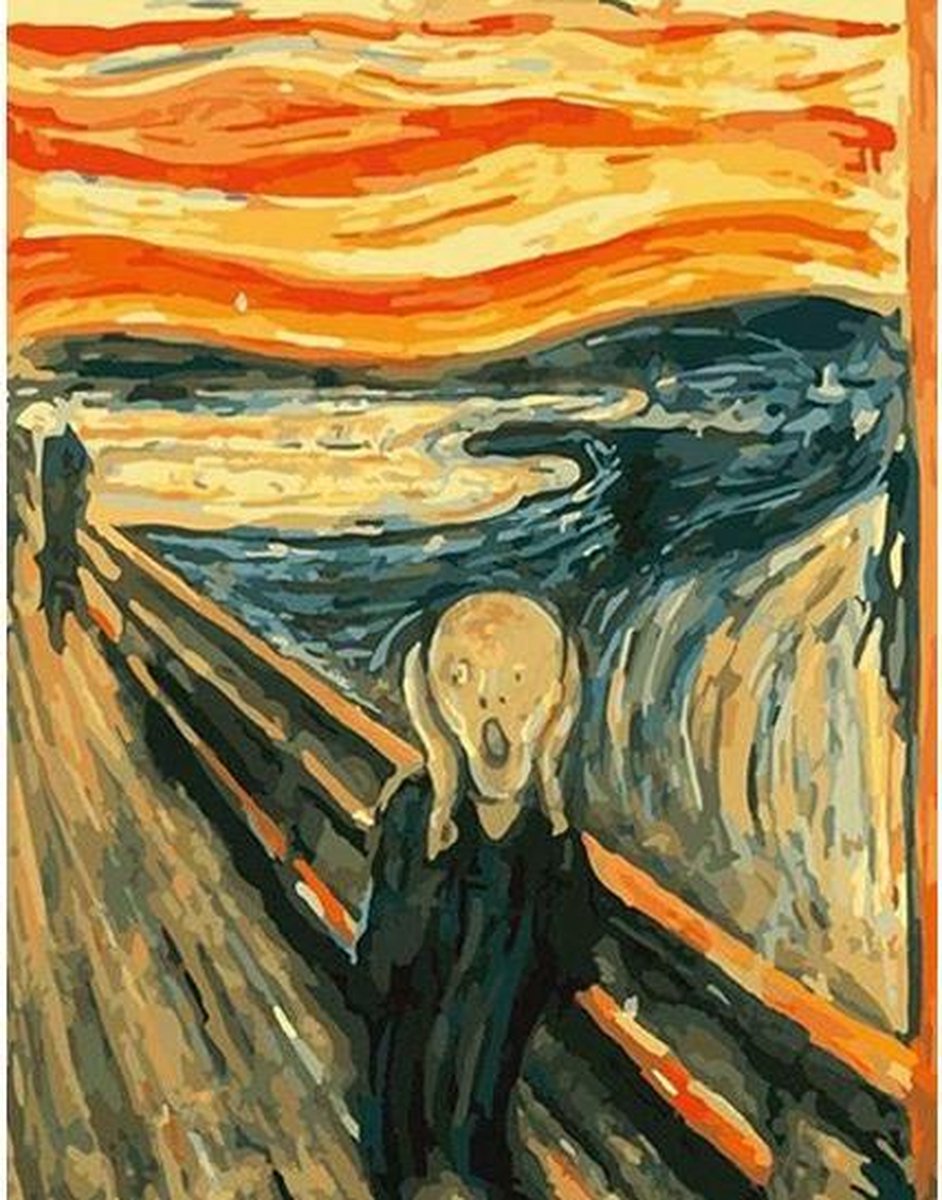 Schilderenopnummers.com® - Schilderen op nummer volwassenen - De Schreeuw -  Edvard Munch