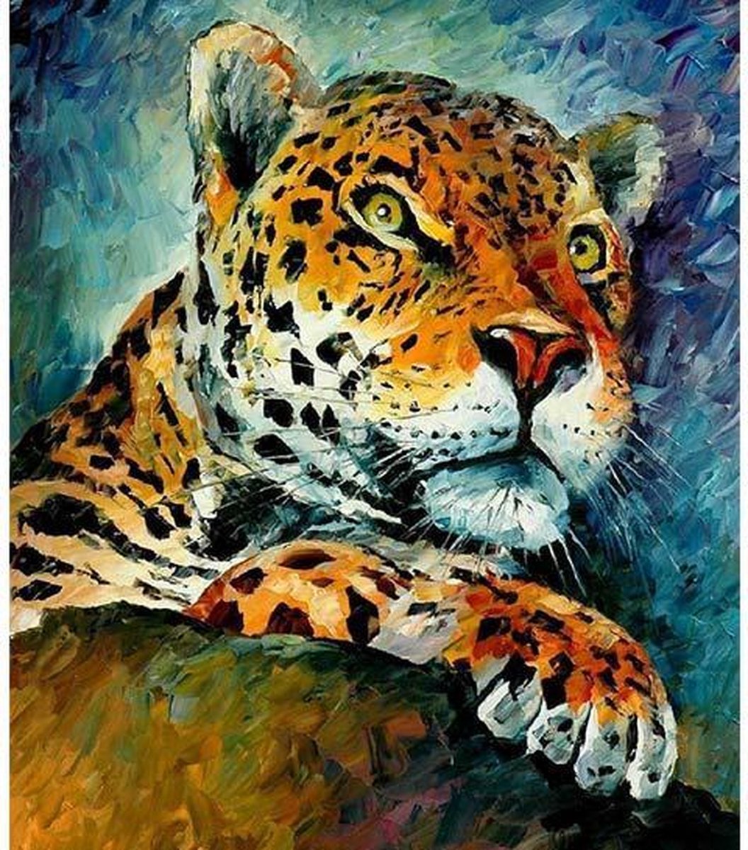 Schilderenopnummers.com® - Schilderen op nummers volwassenen - Jaguar - Paint by numbers