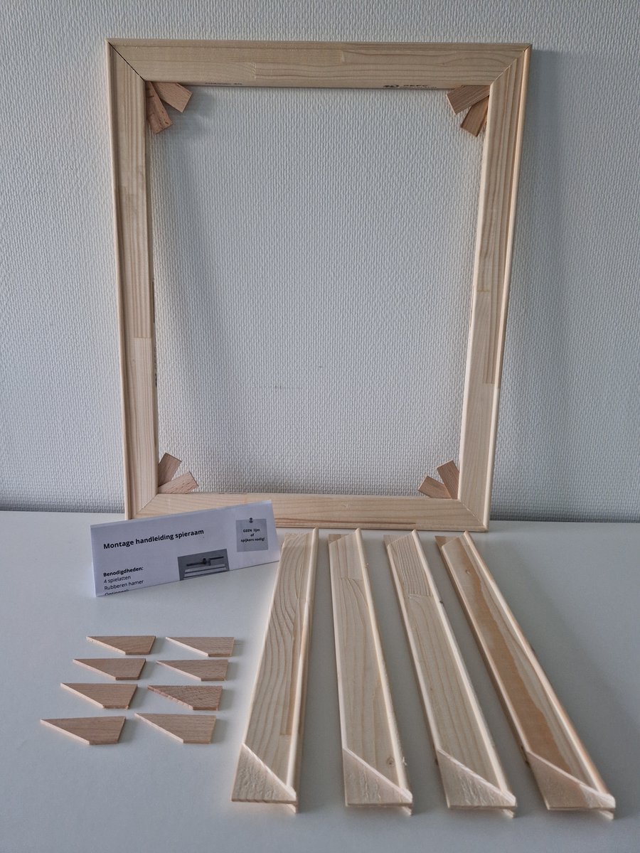 Opspanlatten voor schildercanvas Spielat 45mm 20 x 35 cm Houten spanlatten voor Spanraam - Spieraam zonder doek Houten frame voor schildersdoek, canvasdoek of stof 20x35cm