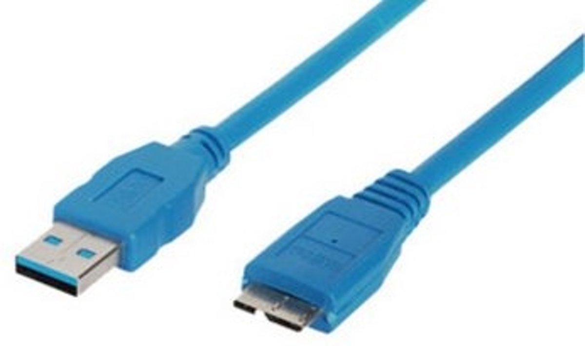 shiverpeaks BS77191 1m USB A Micro-USB B Mannelijk Mannelijk Blauw USB-kabel