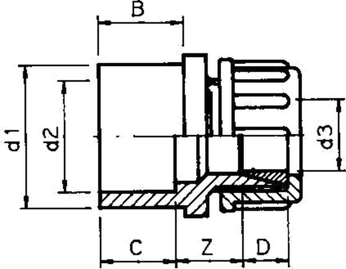 PVC klemkoppeling 50/63 x 40mm klem PN10